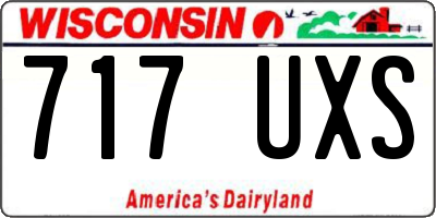 WI license plate 717UXS