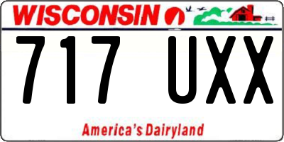WI license plate 717UXX