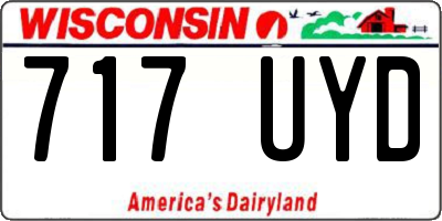 WI license plate 717UYD