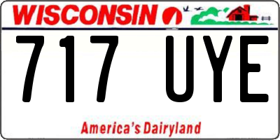 WI license plate 717UYE