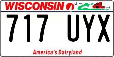 WI license plate 717UYX