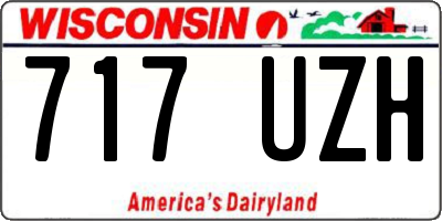 WI license plate 717UZH