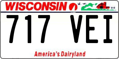 WI license plate 717VEI