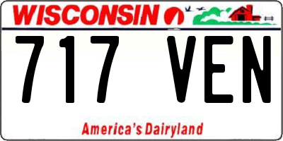 WI license plate 717VEN