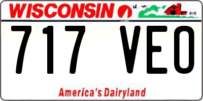 WI license plate 717VEO