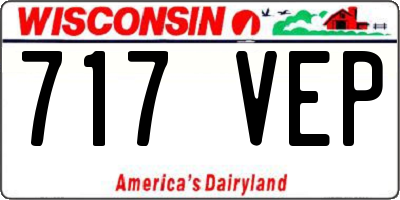 WI license plate 717VEP