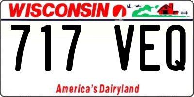 WI license plate 717VEQ