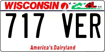WI license plate 717VER