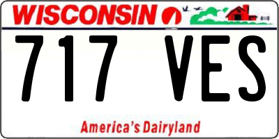 WI license plate 717VES