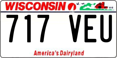 WI license plate 717VEU