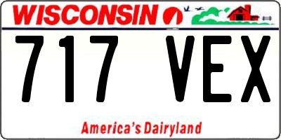 WI license plate 717VEX