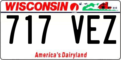 WI license plate 717VEZ