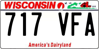 WI license plate 717VFA