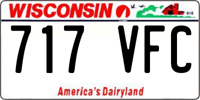 WI license plate 717VFC