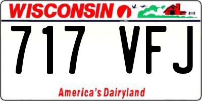 WI license plate 717VFJ