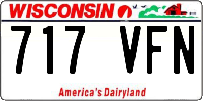 WI license plate 717VFN