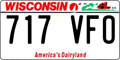 WI license plate 717VFO