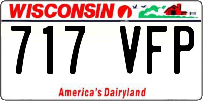 WI license plate 717VFP