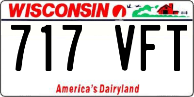 WI license plate 717VFT