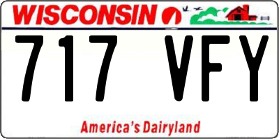 WI license plate 717VFY