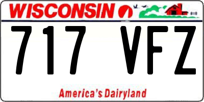WI license plate 717VFZ