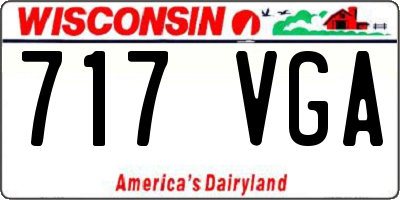 WI license plate 717VGA
