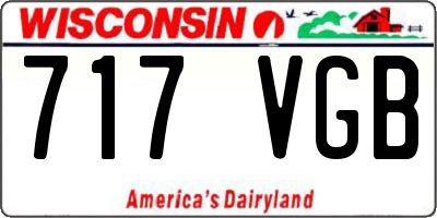 WI license plate 717VGB