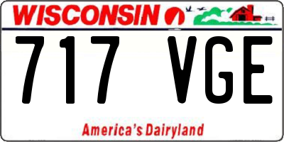 WI license plate 717VGE