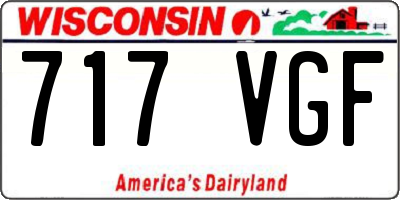 WI license plate 717VGF