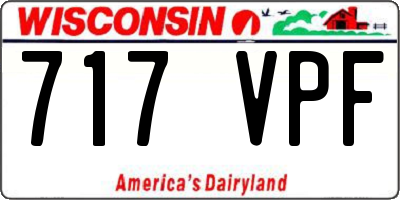 WI license plate 717VPF