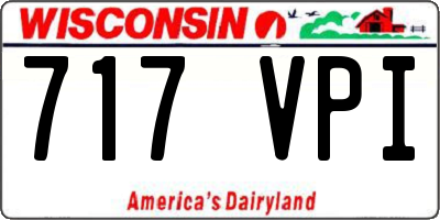 WI license plate 717VPI