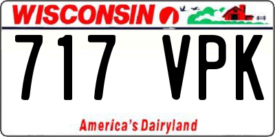 WI license plate 717VPK