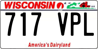 WI license plate 717VPL