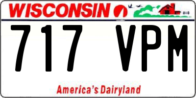 WI license plate 717VPM