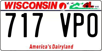 WI license plate 717VPO