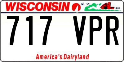 WI license plate 717VPR