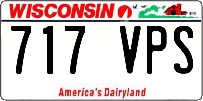 WI license plate 717VPS