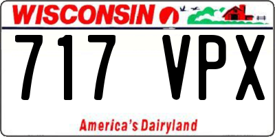 WI license plate 717VPX