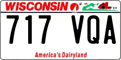 WI license plate 717VQA