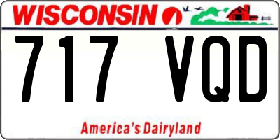 WI license plate 717VQD