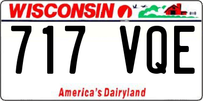 WI license plate 717VQE