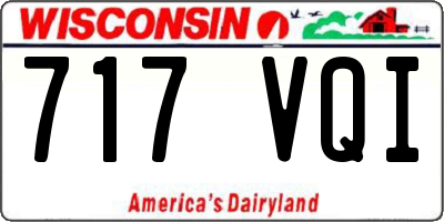 WI license plate 717VQI