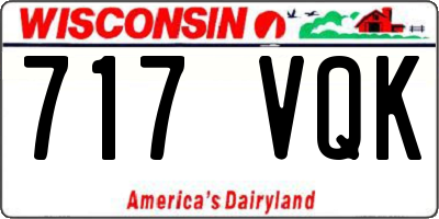 WI license plate 717VQK
