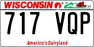 WI license plate 717VQP