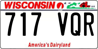 WI license plate 717VQR