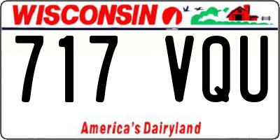 WI license plate 717VQU