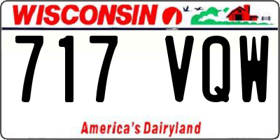 WI license plate 717VQW