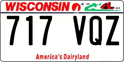 WI license plate 717VQZ