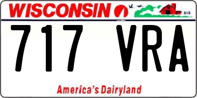 WI license plate 717VRA