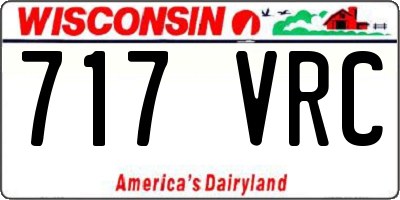 WI license plate 717VRC